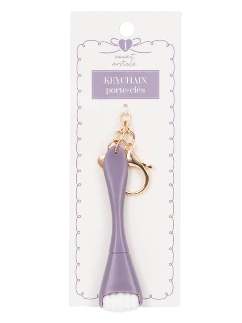 New 6" Purple Face Roller Keychain Bag Charm